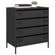 Komoda crna 68x39x73,5 cm hladno valjani čelik