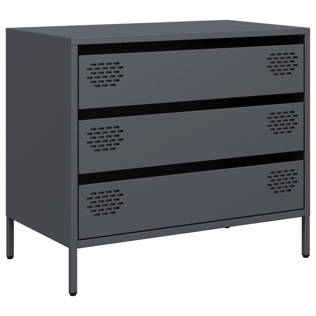 Komoda antracit 68x39x58,5 cm od hladno valjanog čelika