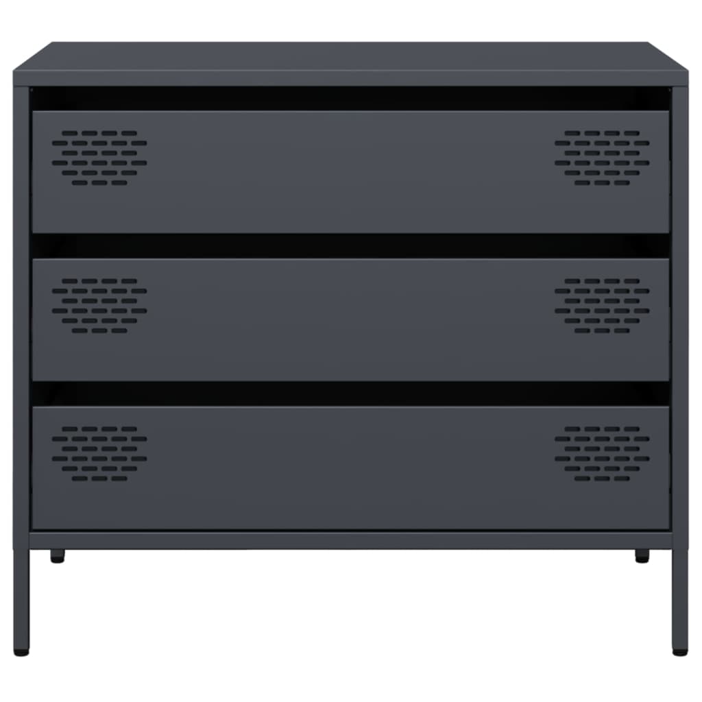 Komoda antracit 68x39x58,5 cm od hladno valjanog čelika