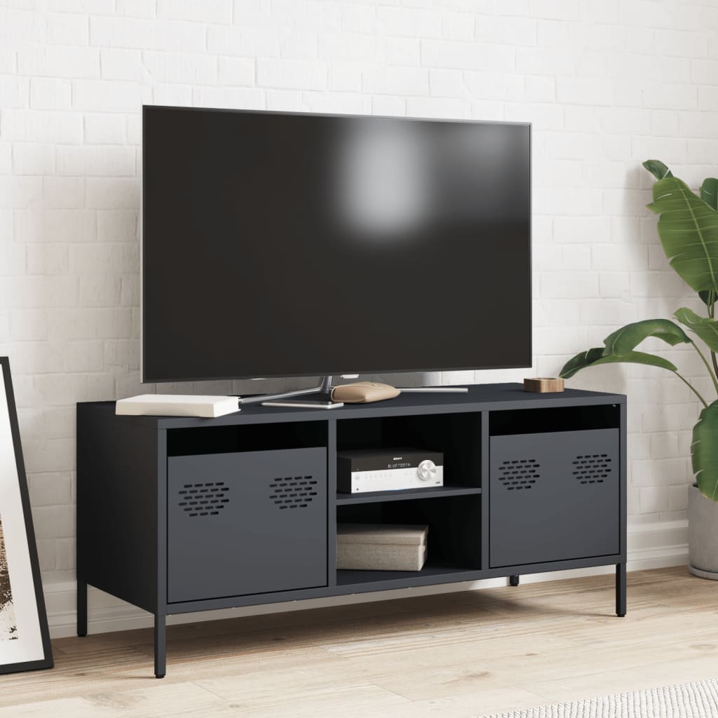 TV ormarić antracit 101,5 x 39 x 43,5 cm hladno valjani čelik