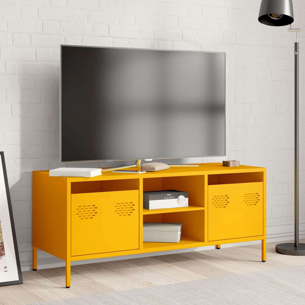 TV ormarić boja senfa 101,5x39x43,5 cm čelični