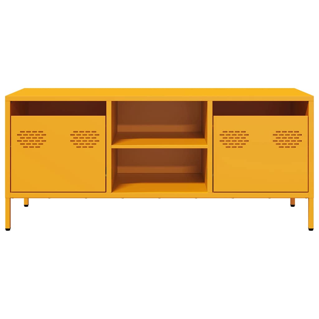 TV ormarić boja senfa 101,5x39x43,5 cm čelični