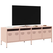 TV ormarić ružičasti 135x39x43,5 cm hladno valjani čelik