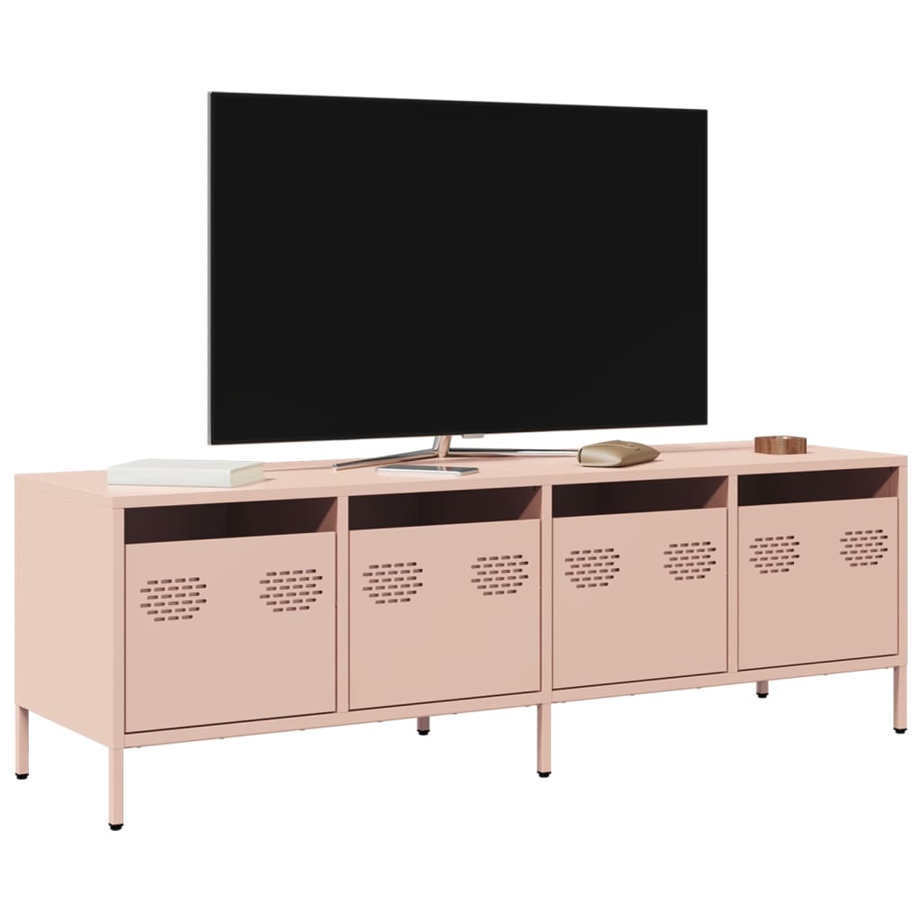 TV ormarić ružičasti 135x39x43,5 cm hladno valjani čelik