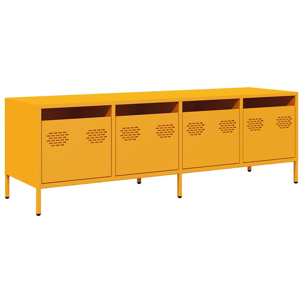TV ormarić boja senfa 135x39x43,5 cm čelični