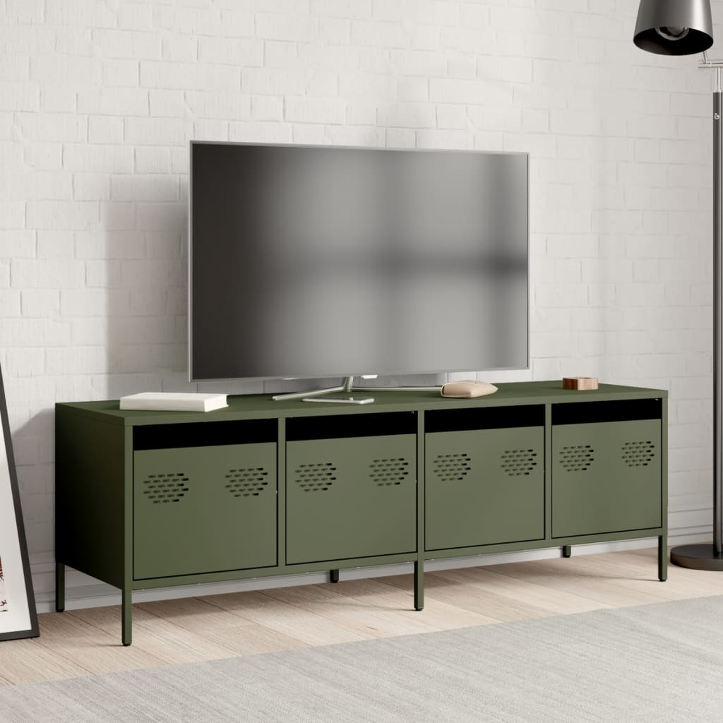 TV ormarić maslinastozeleni 135 x 39 x 43,5 cm čelični