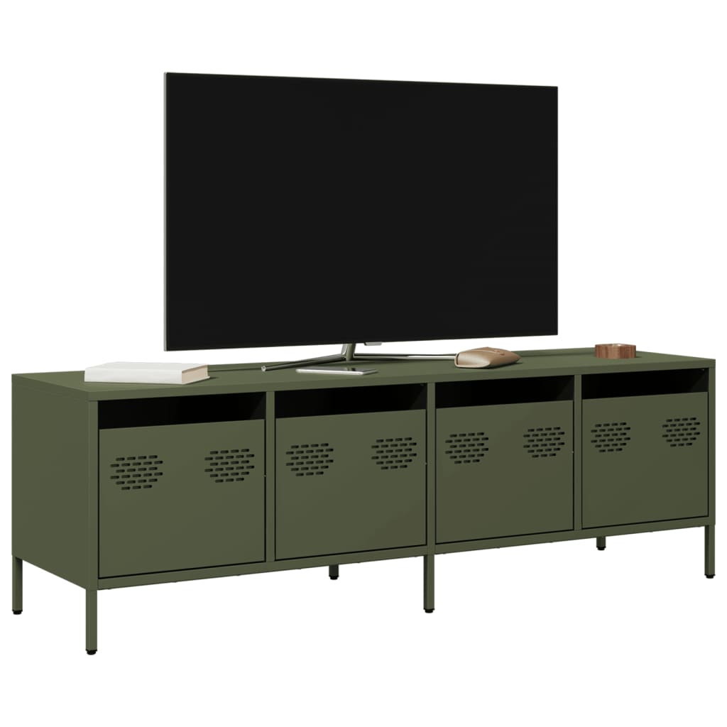 TV ormarić maslinastozeleni 135 x 39 x 43,5 cm čelični