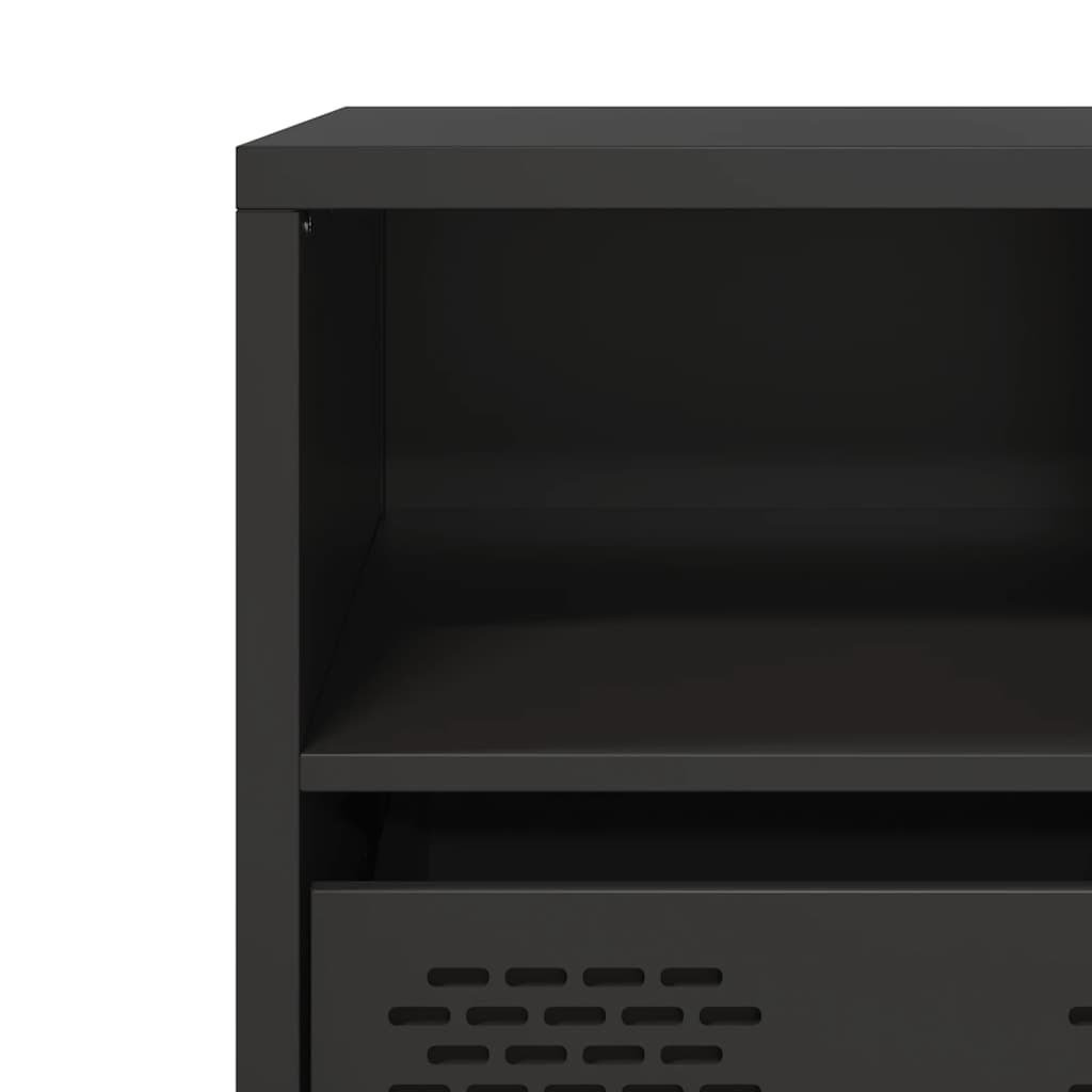 TV ormarić crni 68 x 39 x 43,5 cm hladno valjani čelik