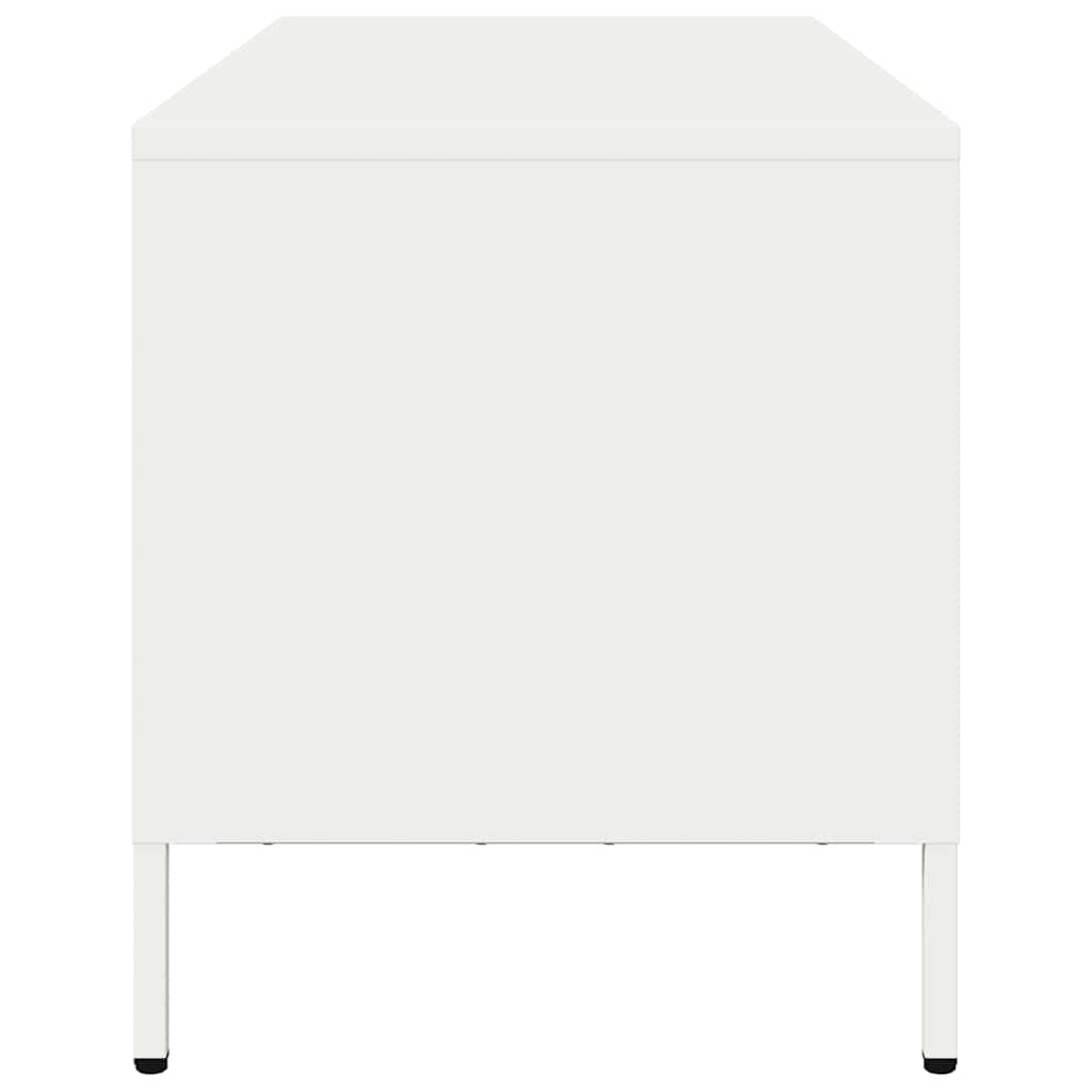 TV ormarić bijeli 101,5x39x43,5 cm hladno valjani čelik