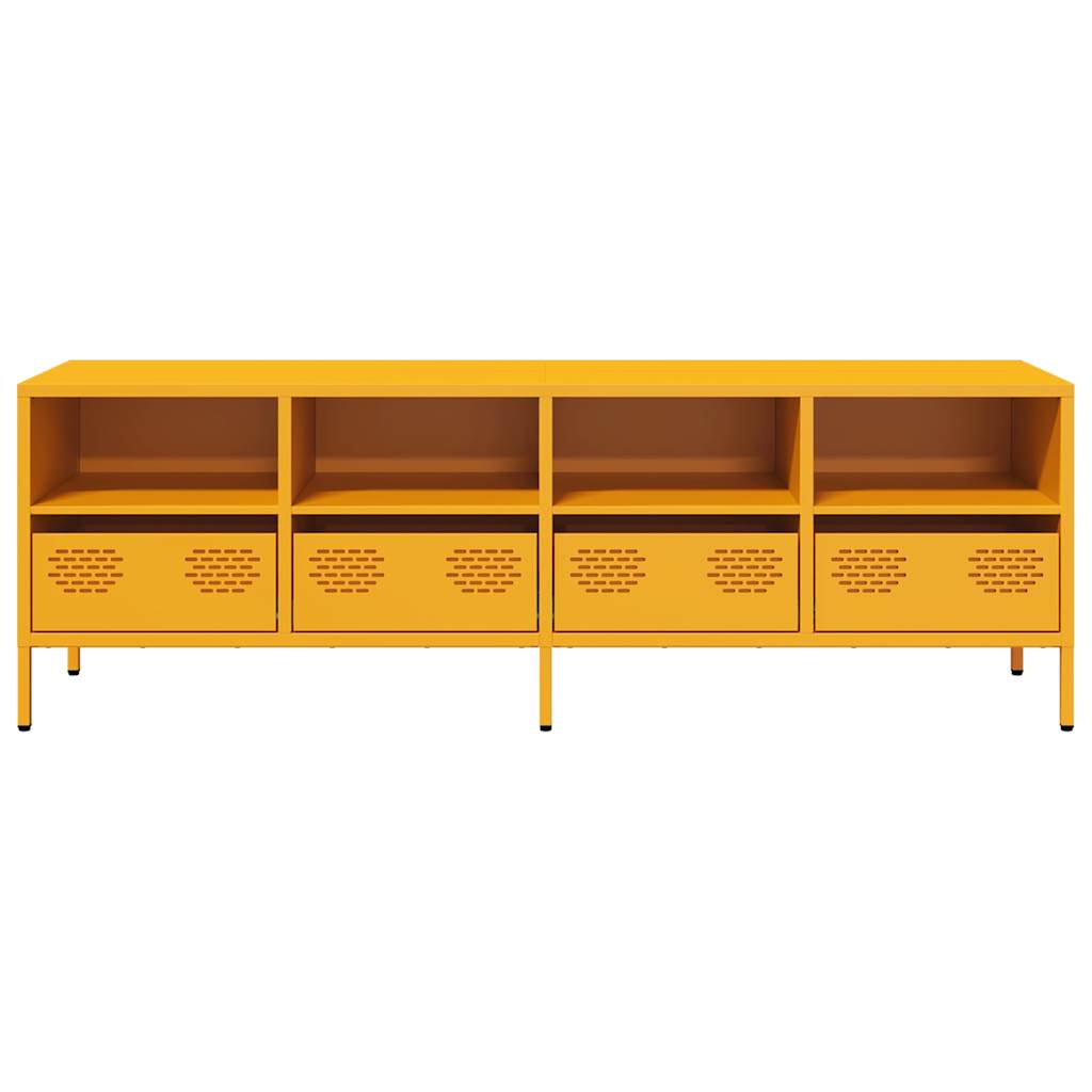 TV ormarić boja senfa 135x39x43,5 cm čelični