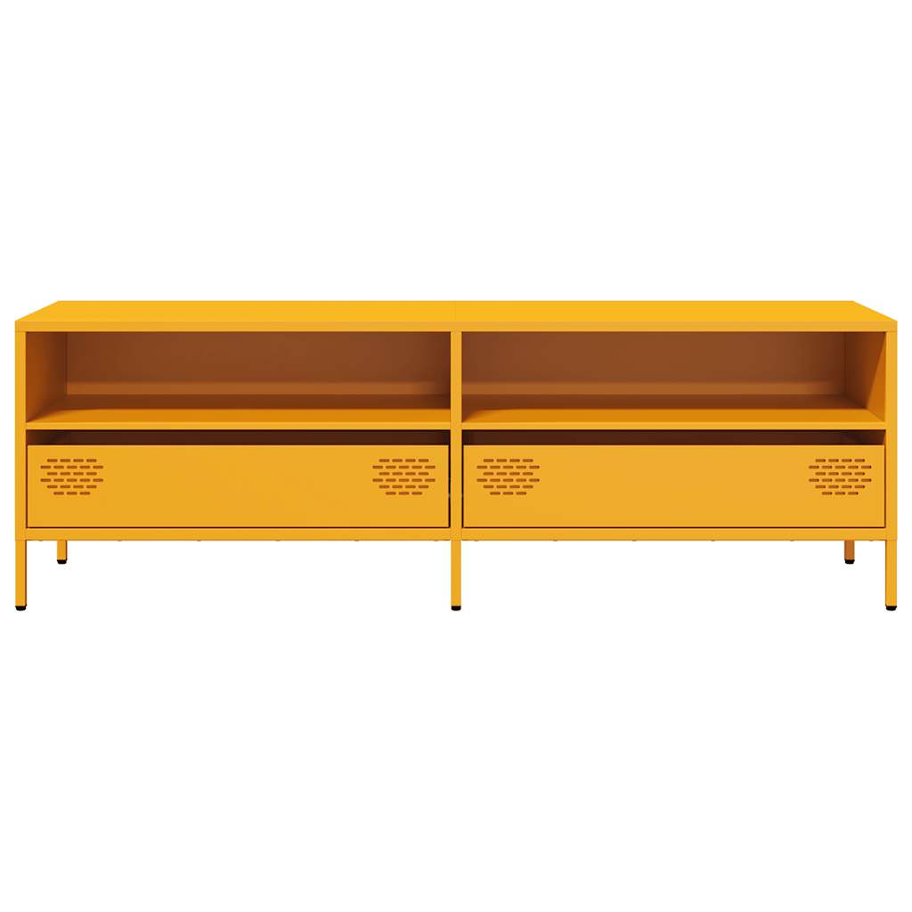 TV ormarić boja senfa 135x39x43,5 cm čelični