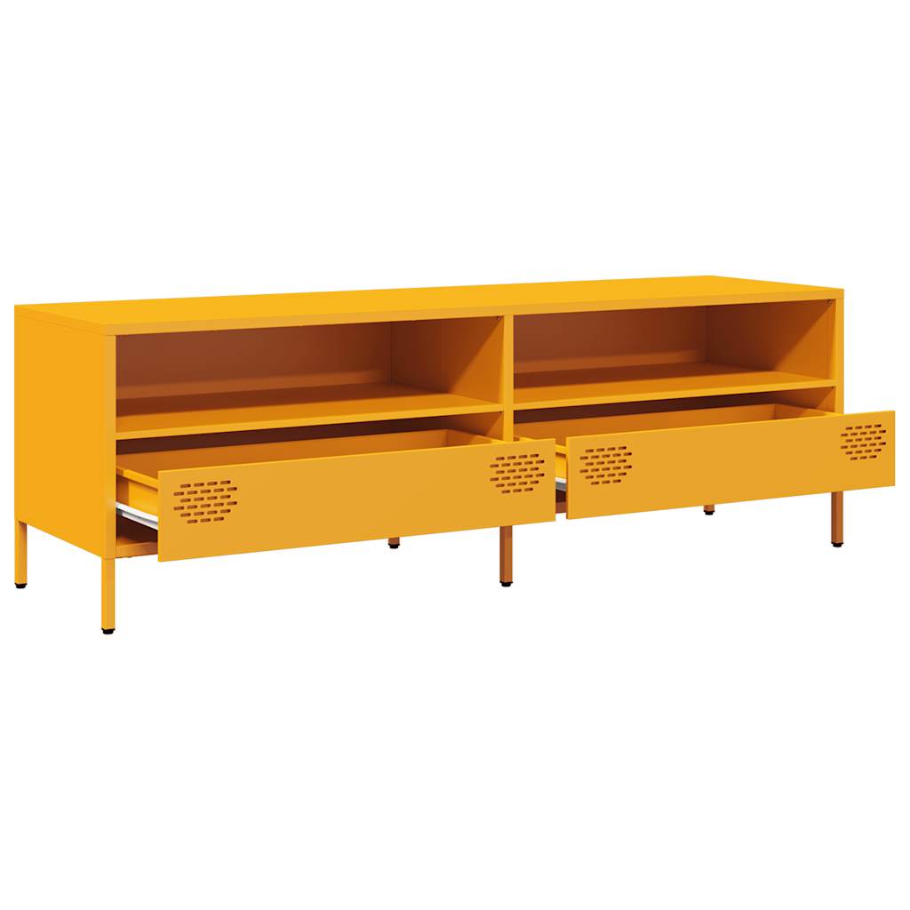TV ormarić boja senfa 135x39x43,5 cm čelični