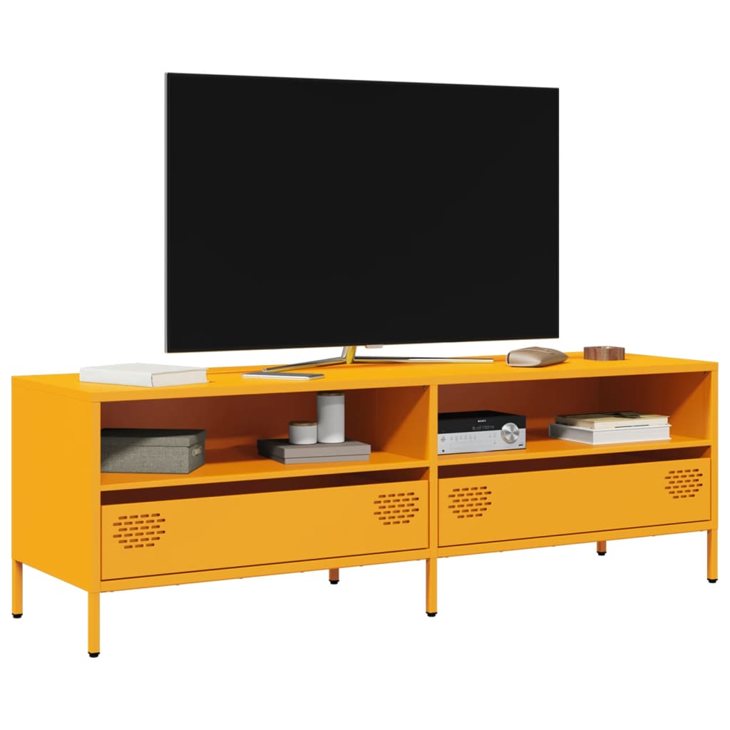 TV ormarić boja senfa 135x39x43,5 cm čelični