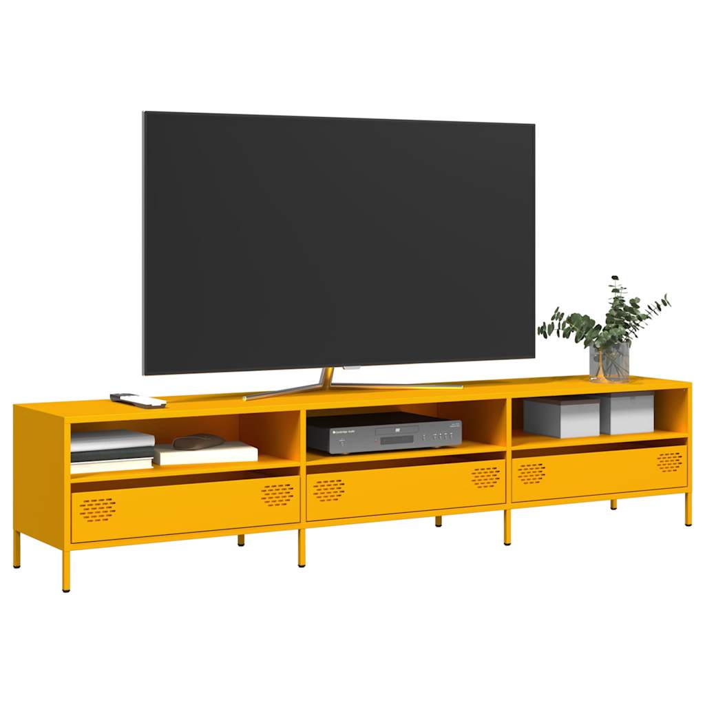 TV ormarić senf žuta 202x39x43,5 cm hladno valjani čelik