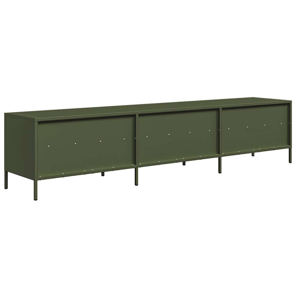 TV ormarić maslinastozeleni 202x39x43,5 cm čelični