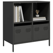 Komoda crna 68x39x73,5 cm hladno valjani čelik