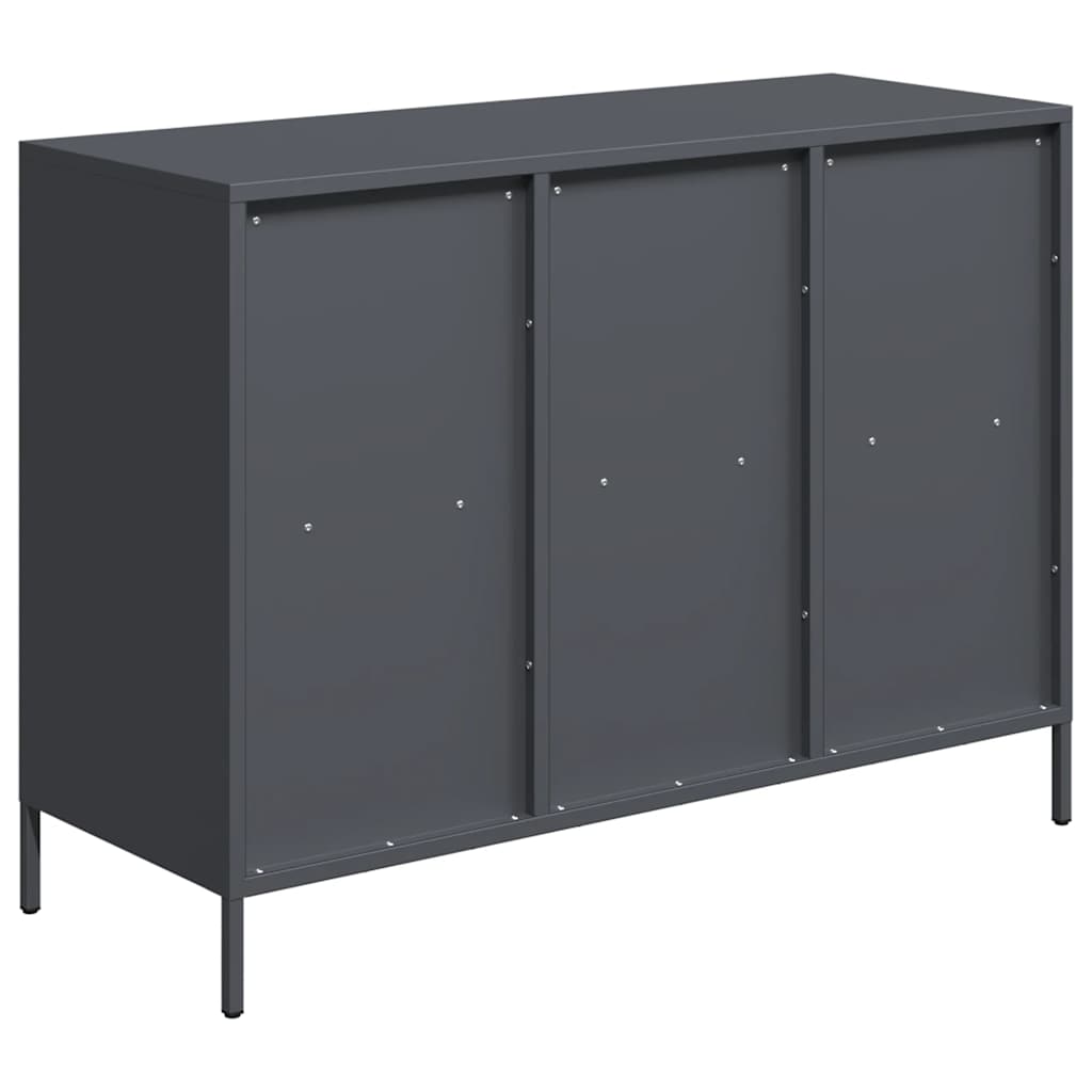 Komoda antracit 101,5x39x73,5 cm od hladno valjanog čelika