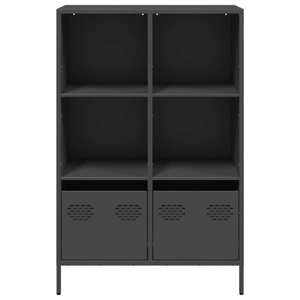 Visoka komoda crna 68x39x103,5 cm od čelika