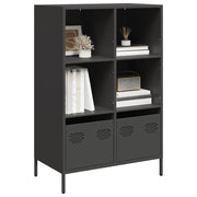 Visoka komoda crna 68x39x103,5 cm od čelika