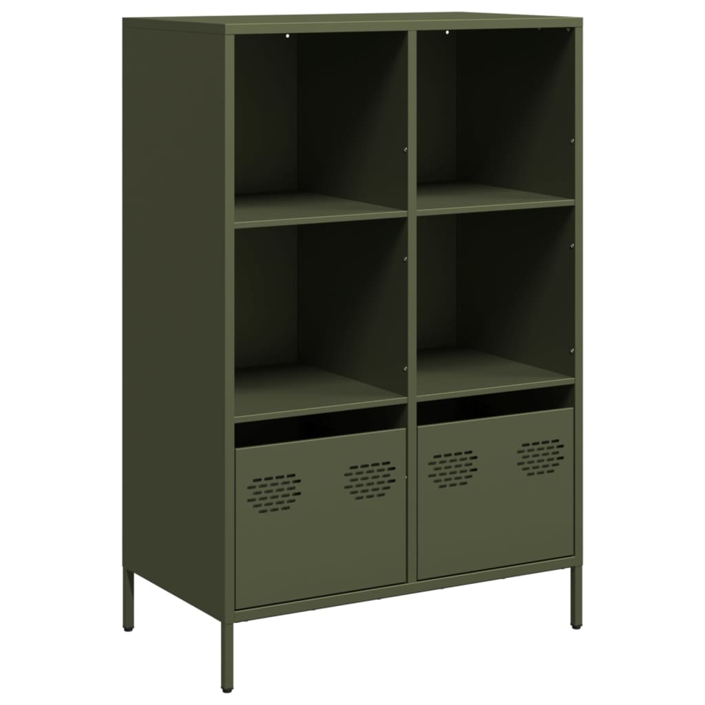 Visoka komoda maslinastozeleni 68x39x103,5 cm od čelika