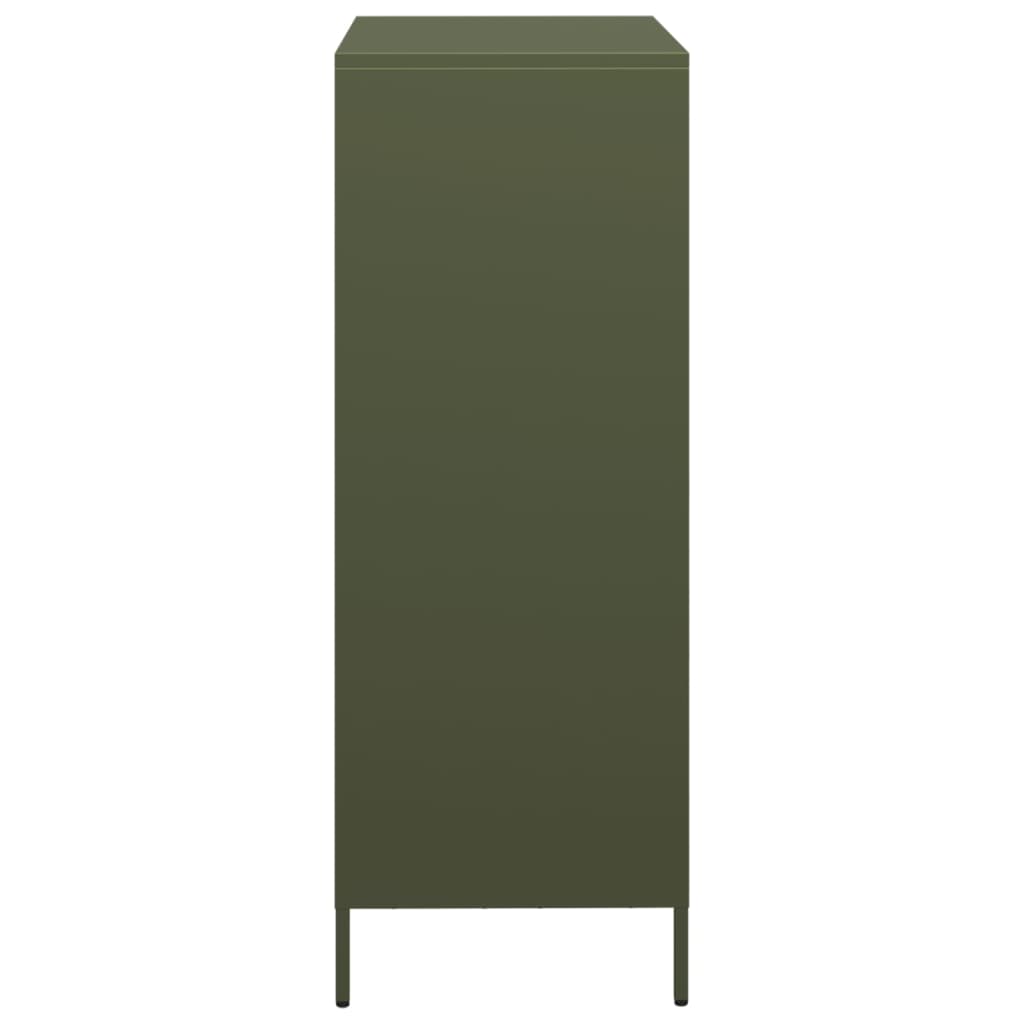 Visoka komoda maslinastozeleni 68x39x103,5 cm od čelika