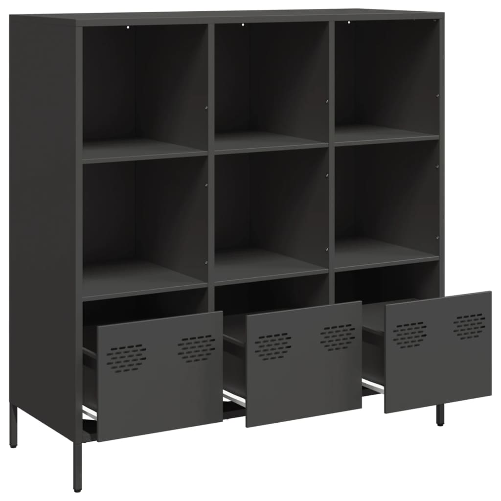 Visoka komoda ružičasta 101,5x39x103,5 cm čelična
