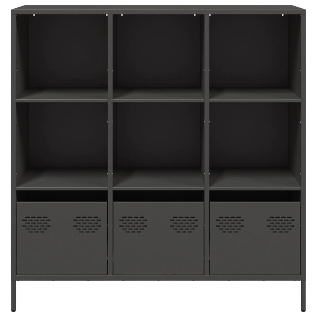 Visoka komoda ružičasta 101,5x39x103,5 cm čelična