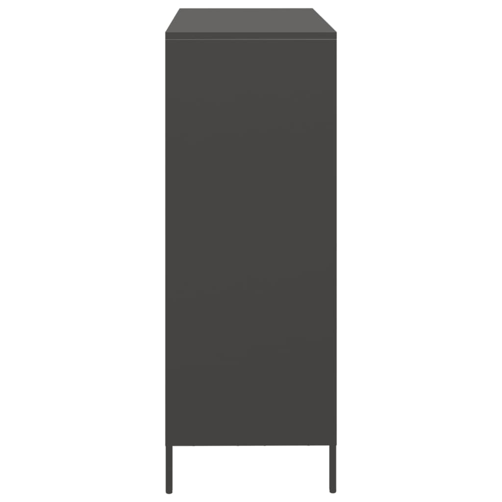 Visoka komoda ružičasta 101,5x39x103,5 cm čelična