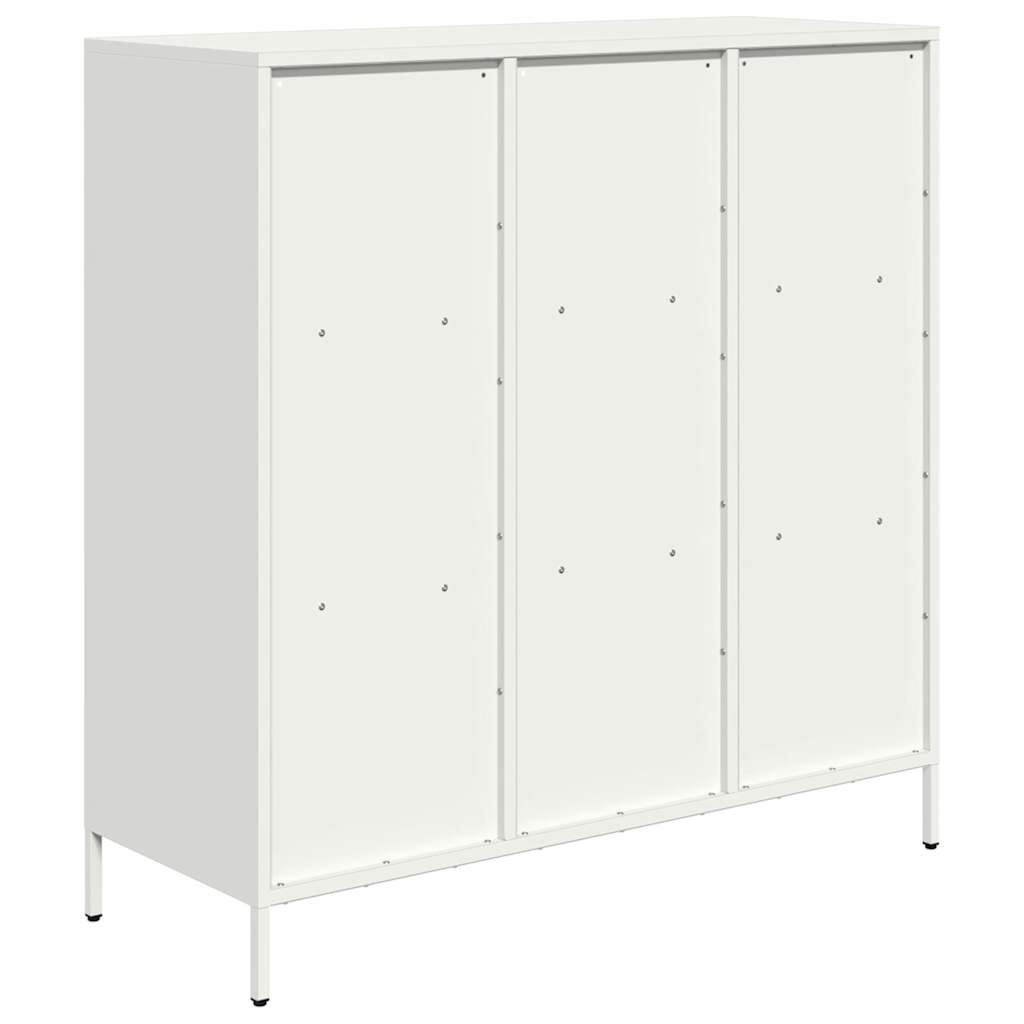 Visoka komoda bijela 101,5x39x103,5 cm čelična