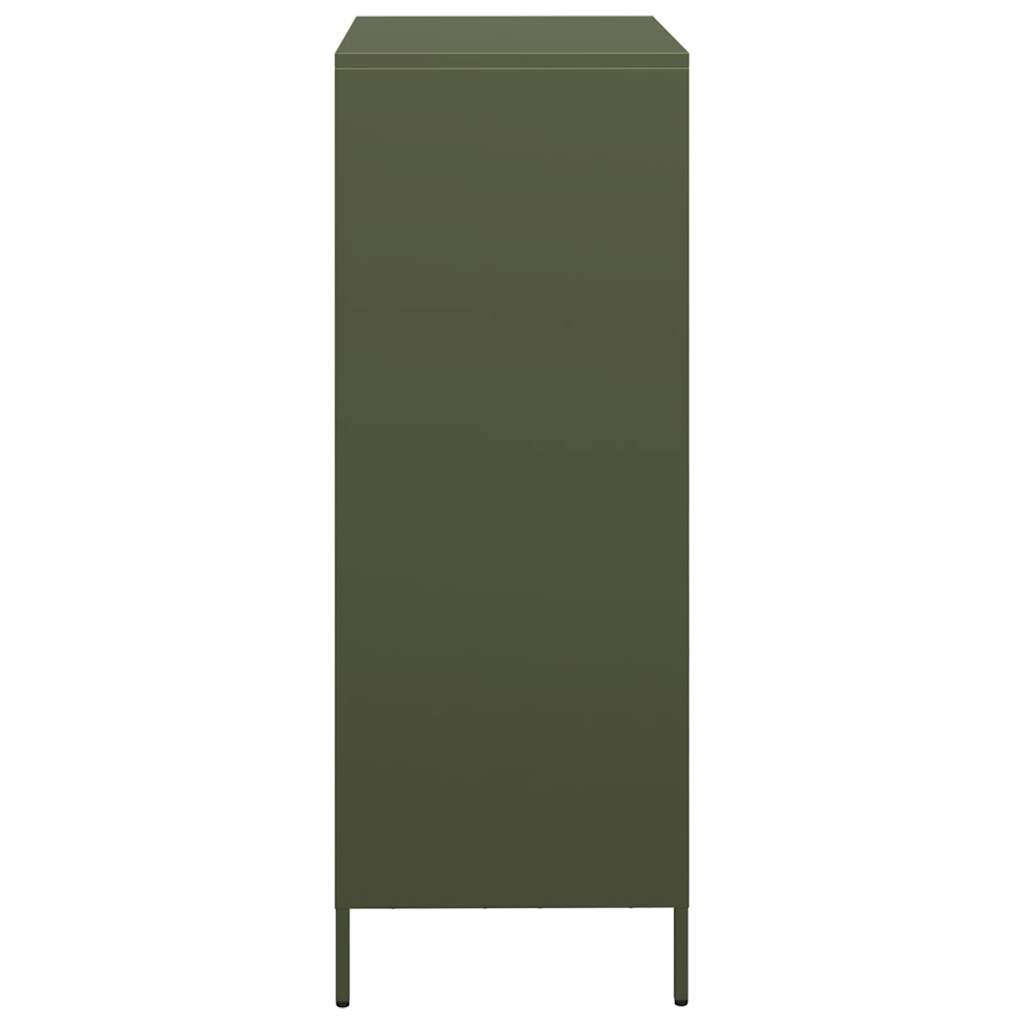 Visoka komoda maslinastozeleni 39x35x103,5 cm od čelika