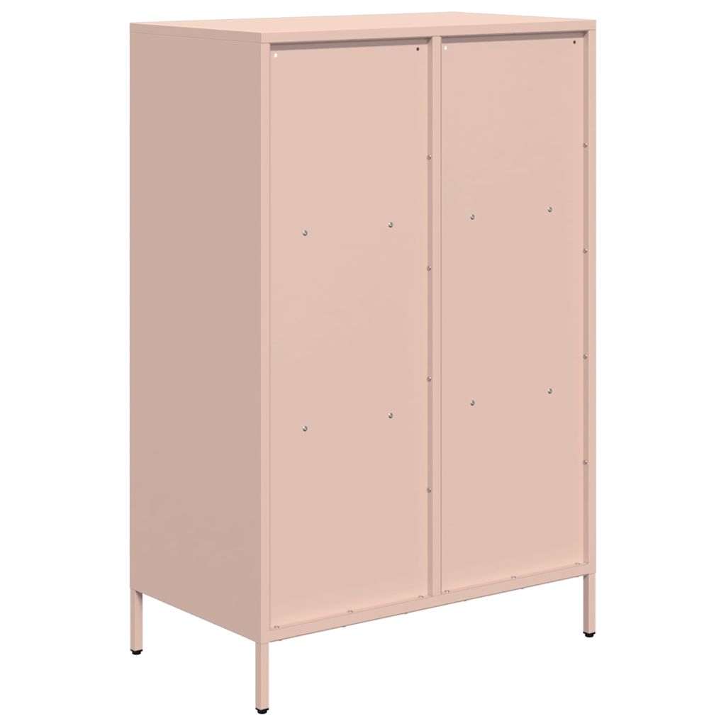 Visoka komoda ružičasta 68x39x103,5 cm čelik