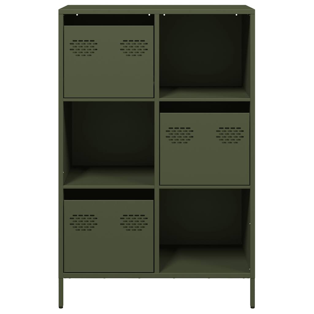 Visoka komoda maslinastozeleni 68x39x103,5 cm od čelika