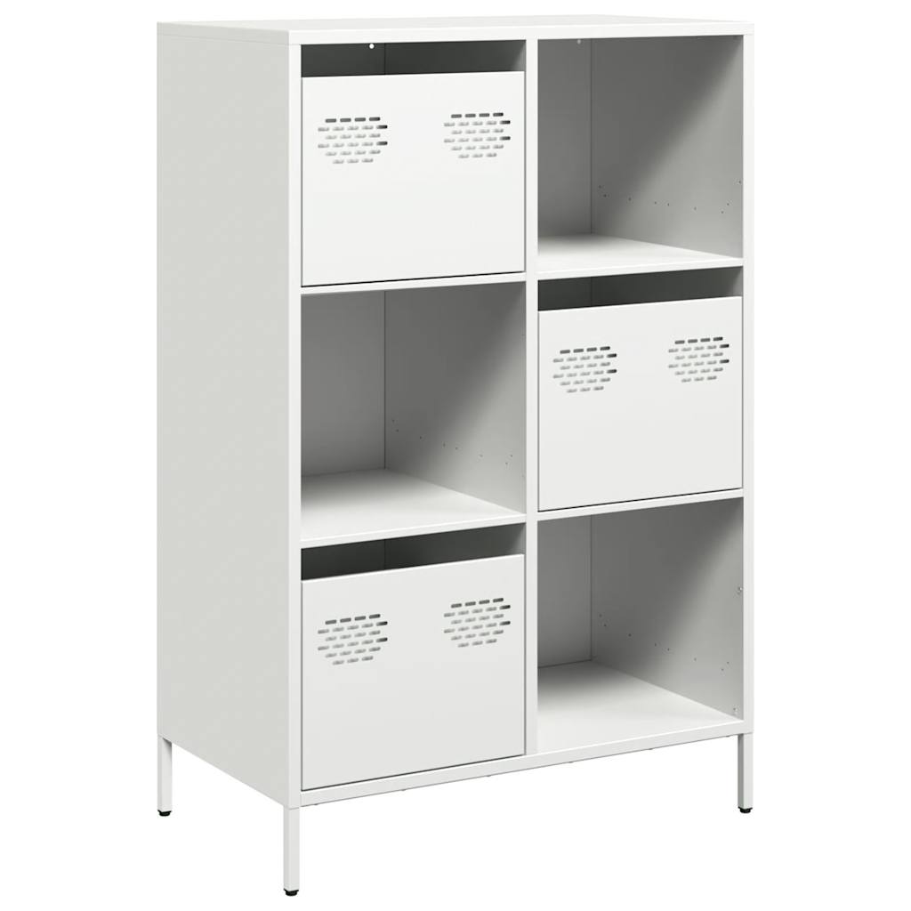 Visoka komoda bijela 68x39x103,5 cm čelična