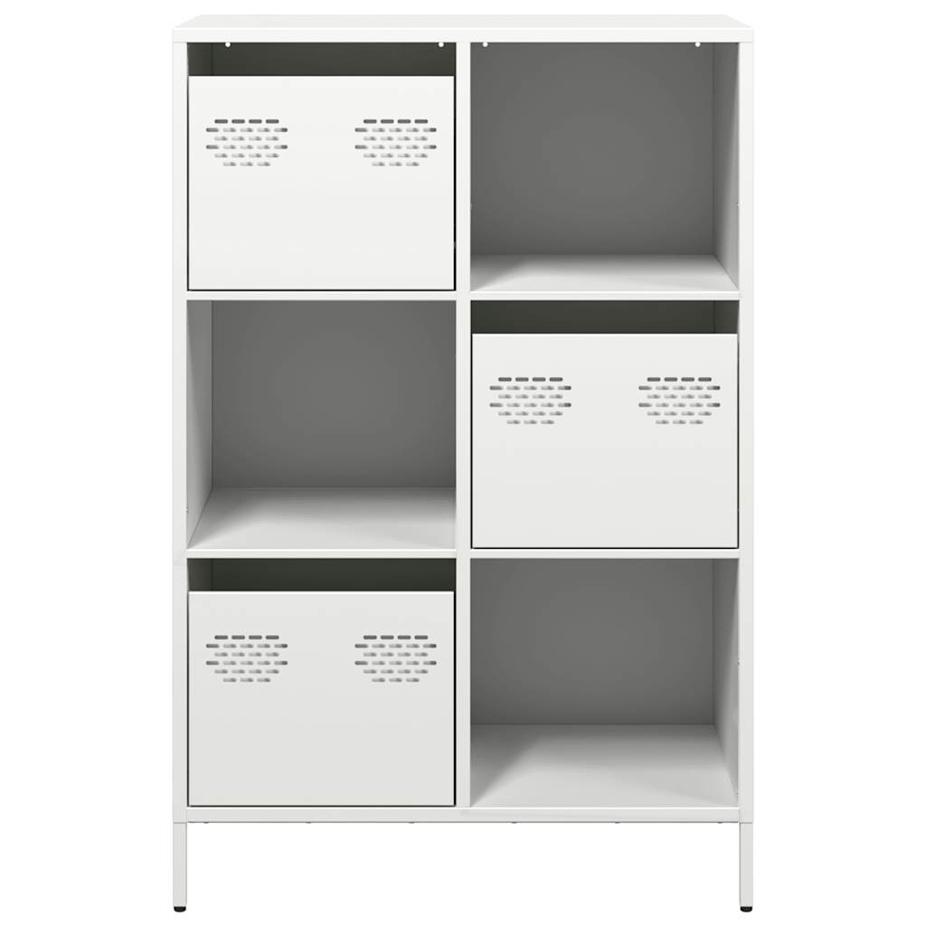 Visoka komoda bijela 68x39x103,5 cm čelična