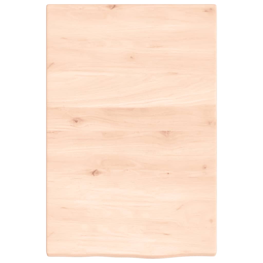 Zidna polica za umivaonik od čelika i masivne hrastovine Smeđa 40 x 60 x 2 cm