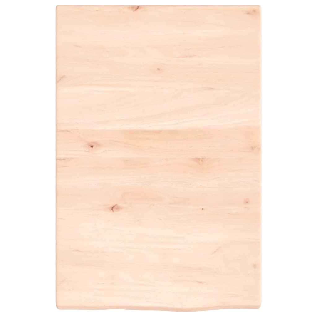 Zidna polica za umivaonik od čelika i masivne hrastovine Smeđa 40 x 60 x 2 cm