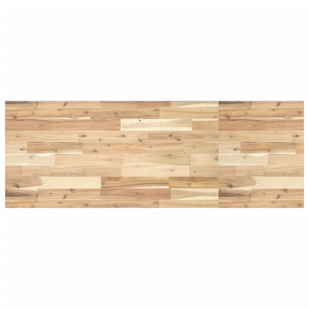 Zidna polica za umivaonik od čelika i masivnog bagremovog drva Smeđa 120 x 50 x 2 cm