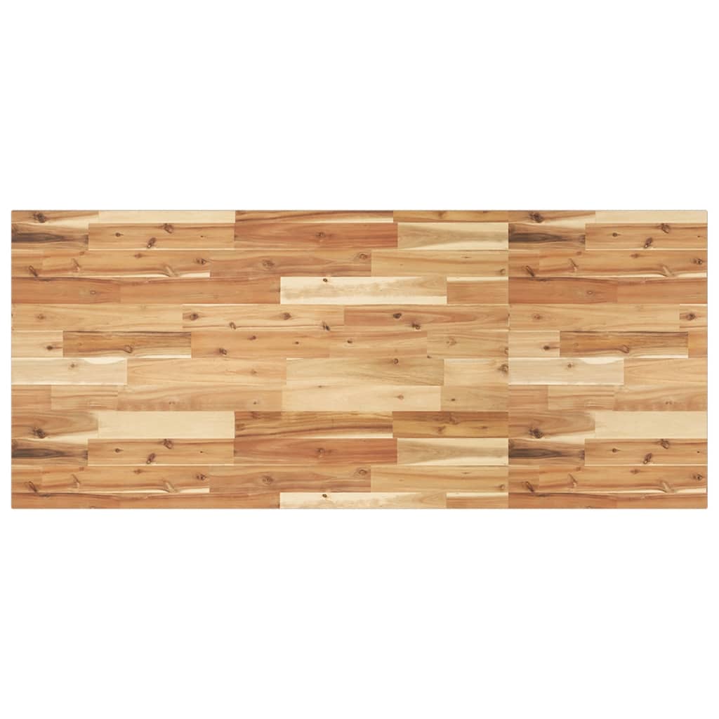 Zidna polica za umivaonik od čelika i masivnog bagremovog drva Smeđa 120 x 60 x 2 cm