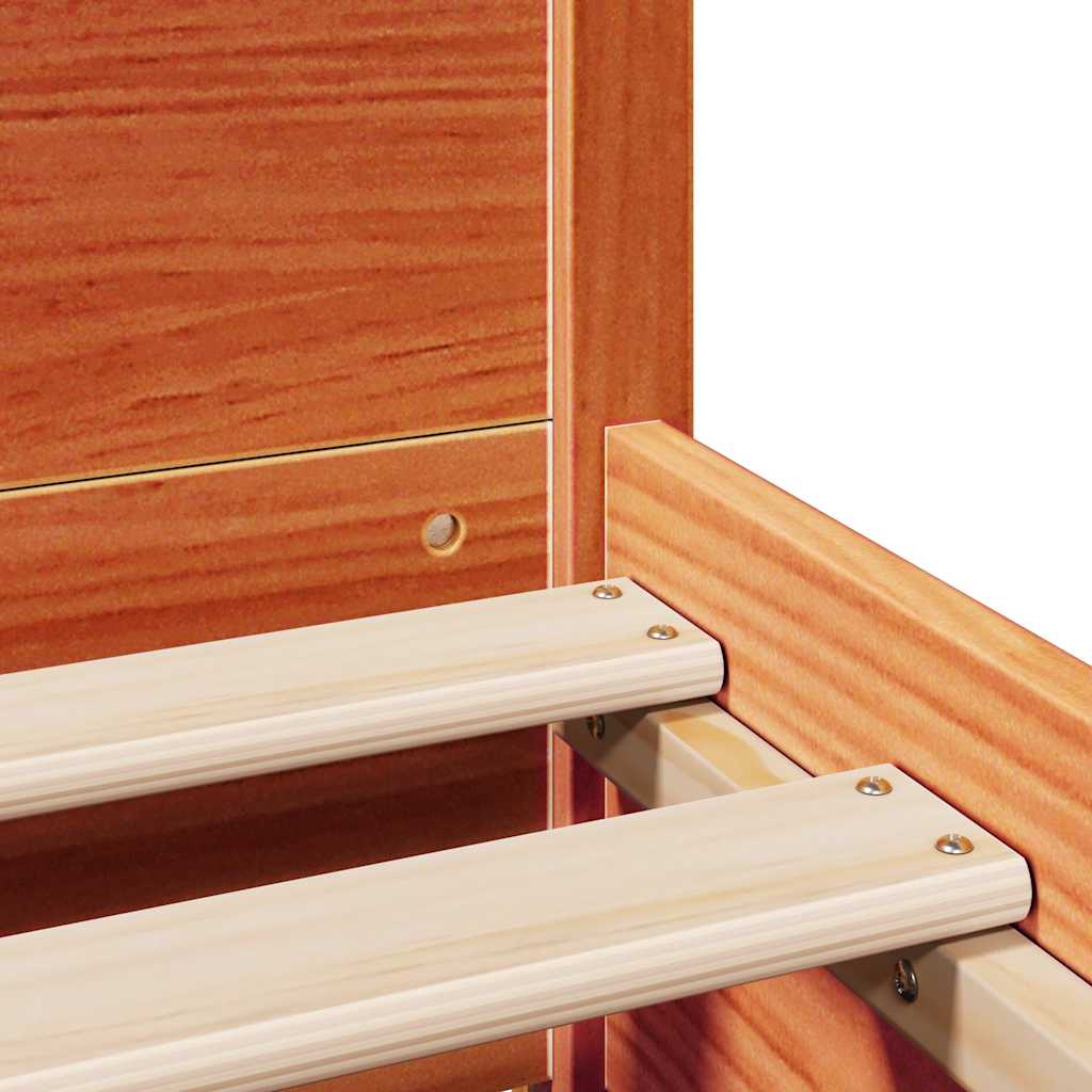 Okvir kreveta bez madraca voštano smeđi 150x200 cm od borovine