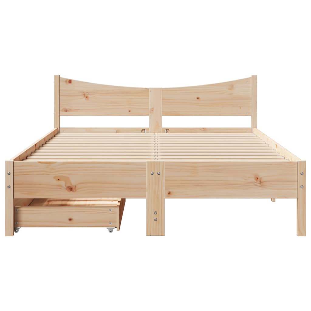 Okvir kreveta s ladicama 120x190 cm od borovine