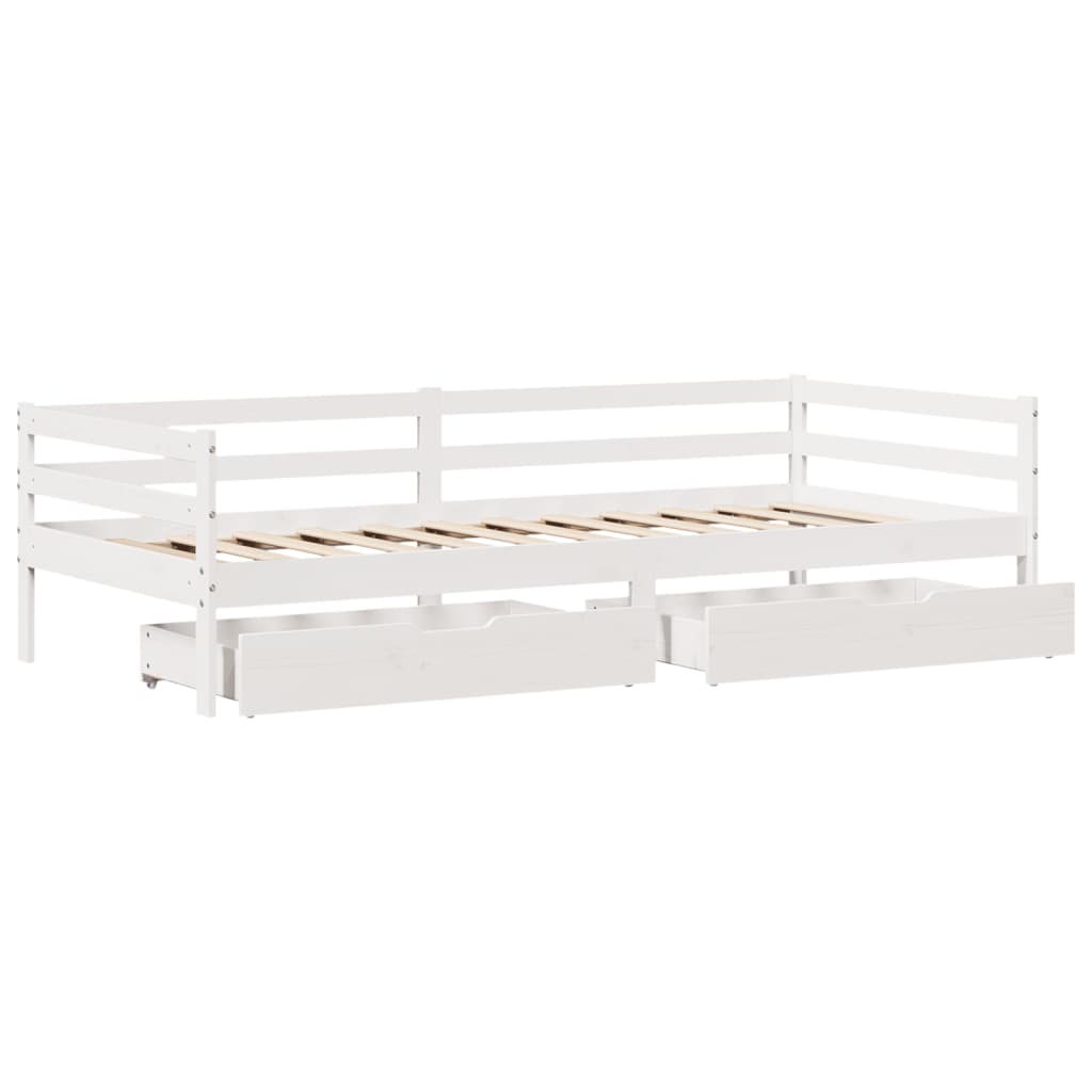 Dnevni krevet s ladicama bez madraca 90x200 cm masivno drvo