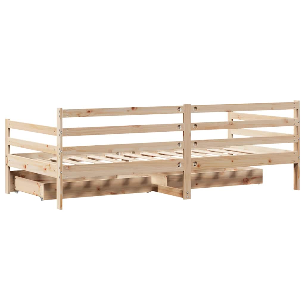 Dnevni krevet s ladicama bez madraca 90x190 cm Masivno drvo
