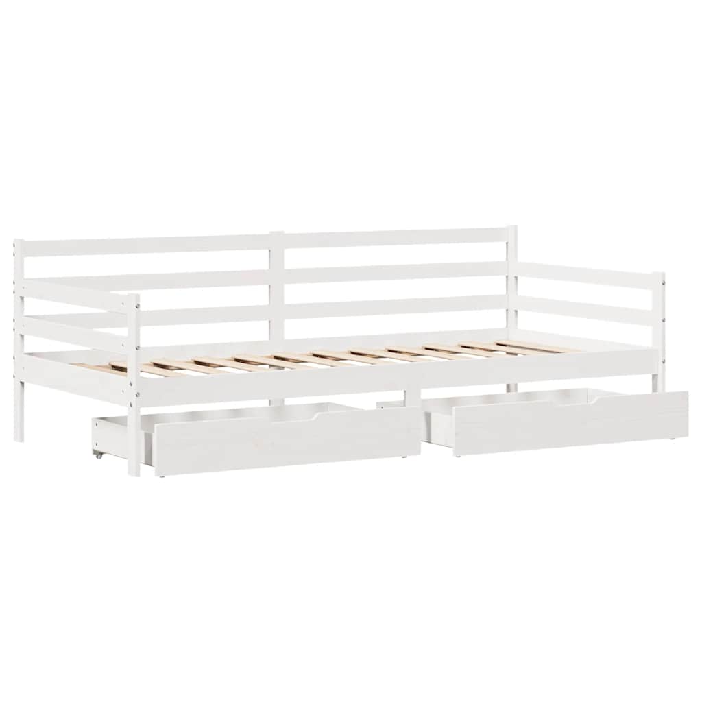 Dnevni krevet s ladicama bez madraca 90x200 cm masivno drvo