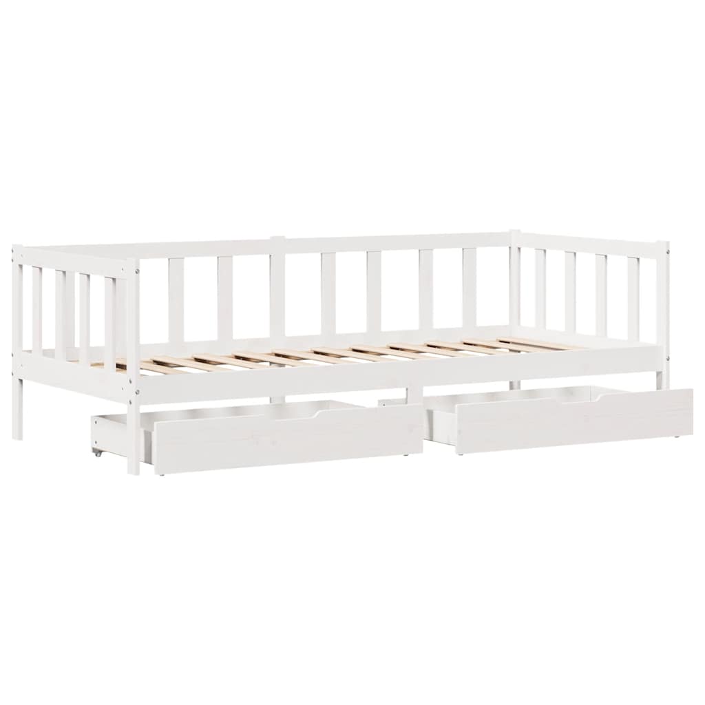 Dnevni krevet s ladicama bez madraca 80x200 cm masivno drvo