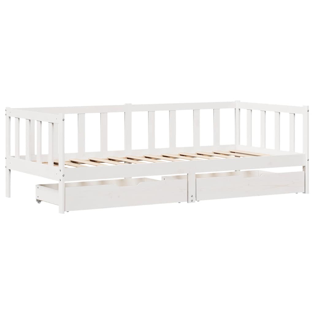 Dnevni krevet s ladicama bez madraca 80x200 cm masivno drvo