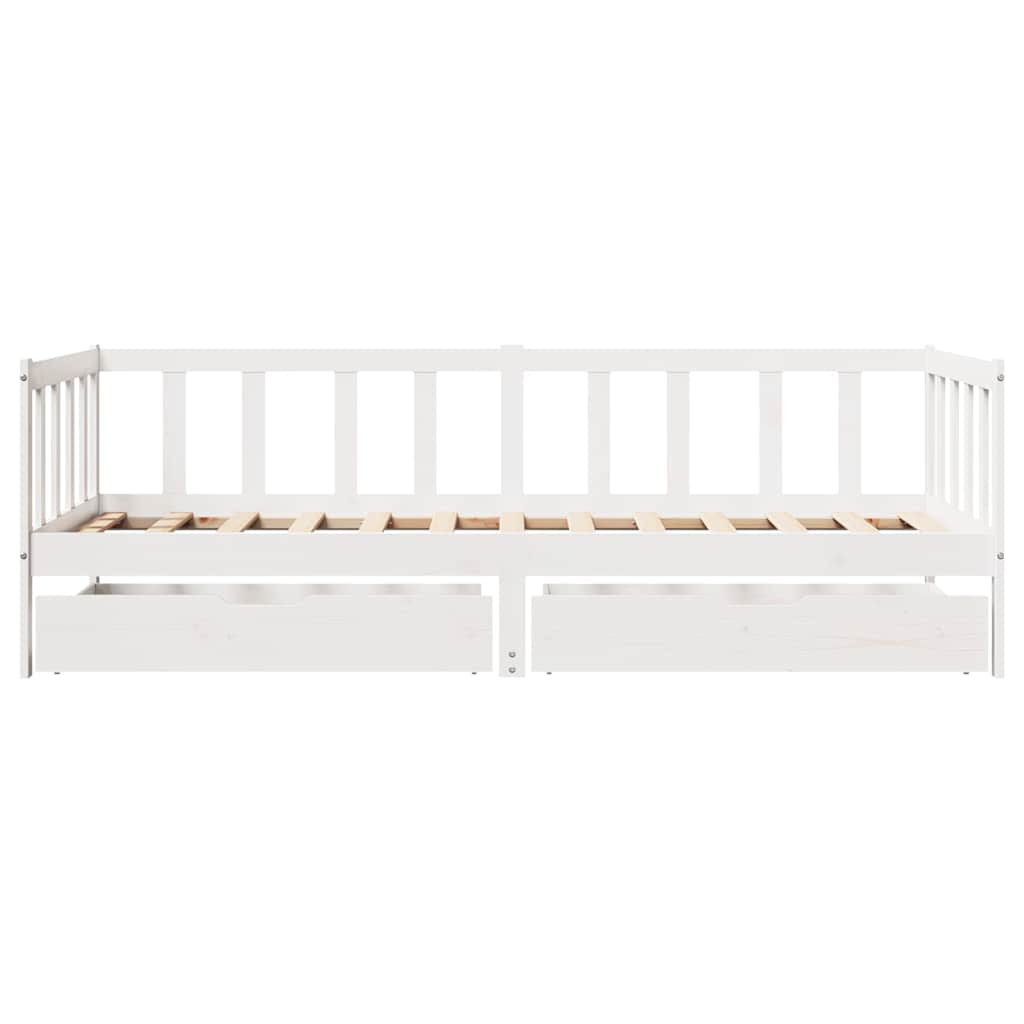 Dnevni krevet s ladicama bez madraca 80x200 cm masivno drvo