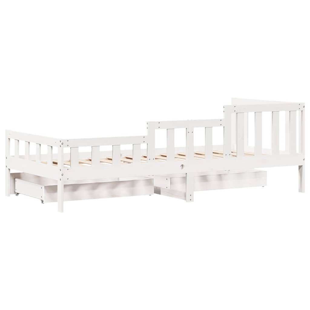 Dnevni krevet s ladicama bez madraca 80x200 cm masivno drvo
