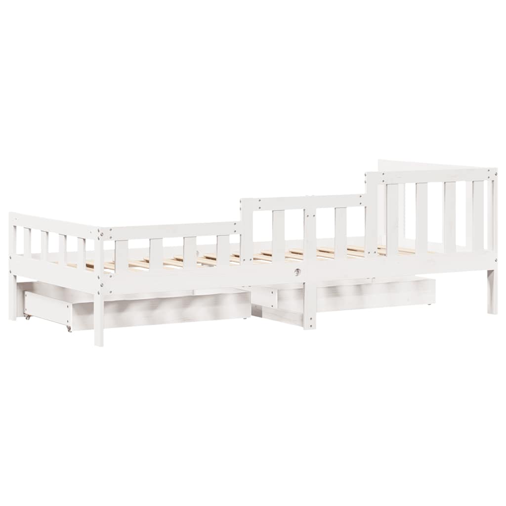 Dnevni krevet s ladicama bez madraca 90x200 cm masivno drvo