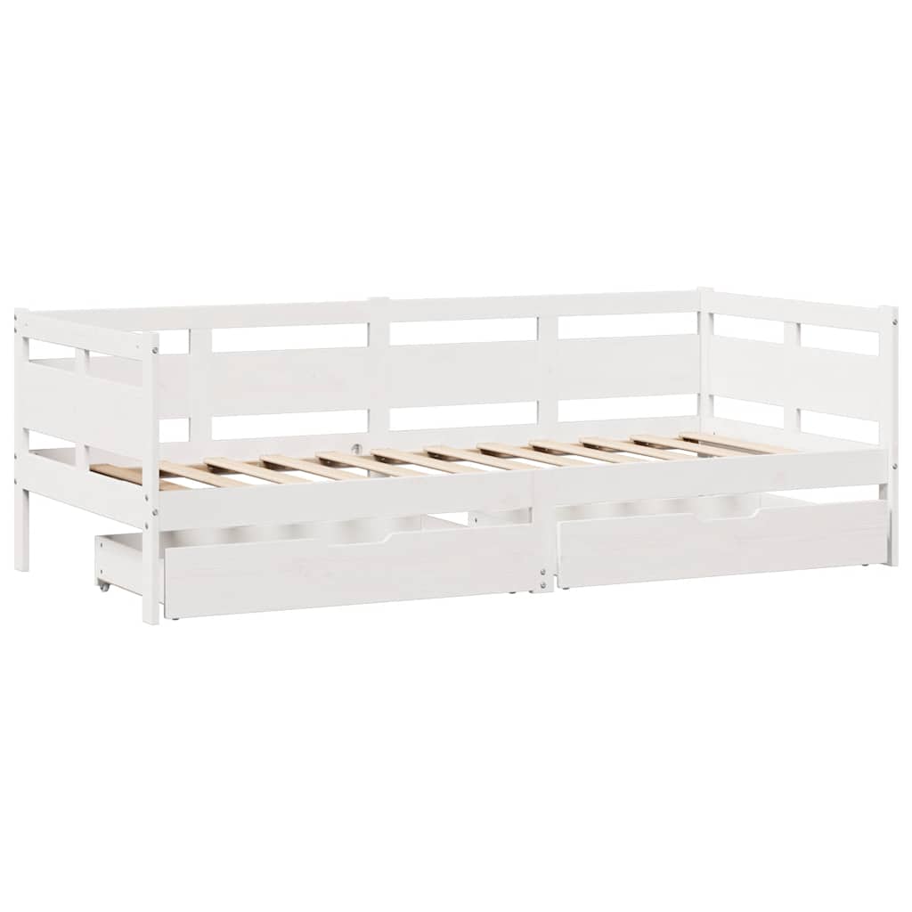 Dnevni krevet s ladicama bez madraca 80x200 cm masivno drvo