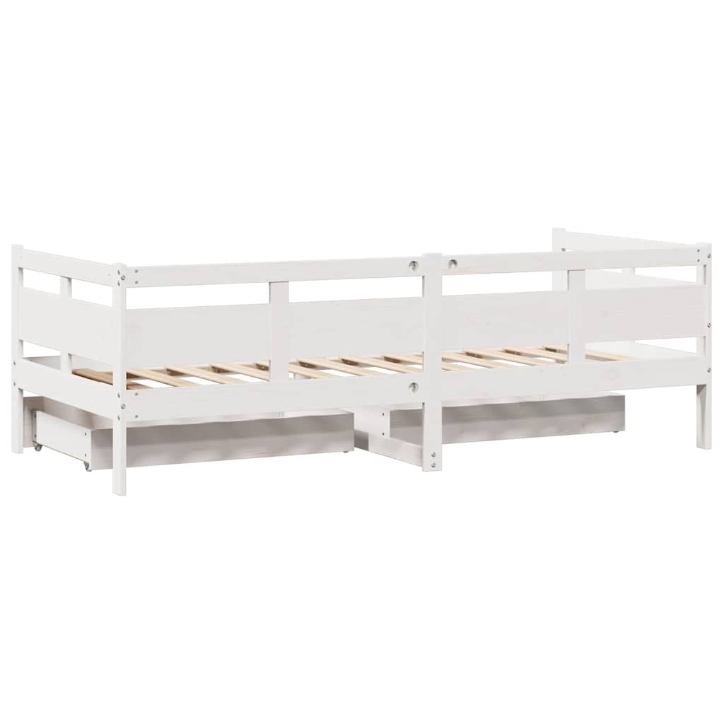 Dnevni krevet s ladicama bez madraca 80x200 cm masivno drvo